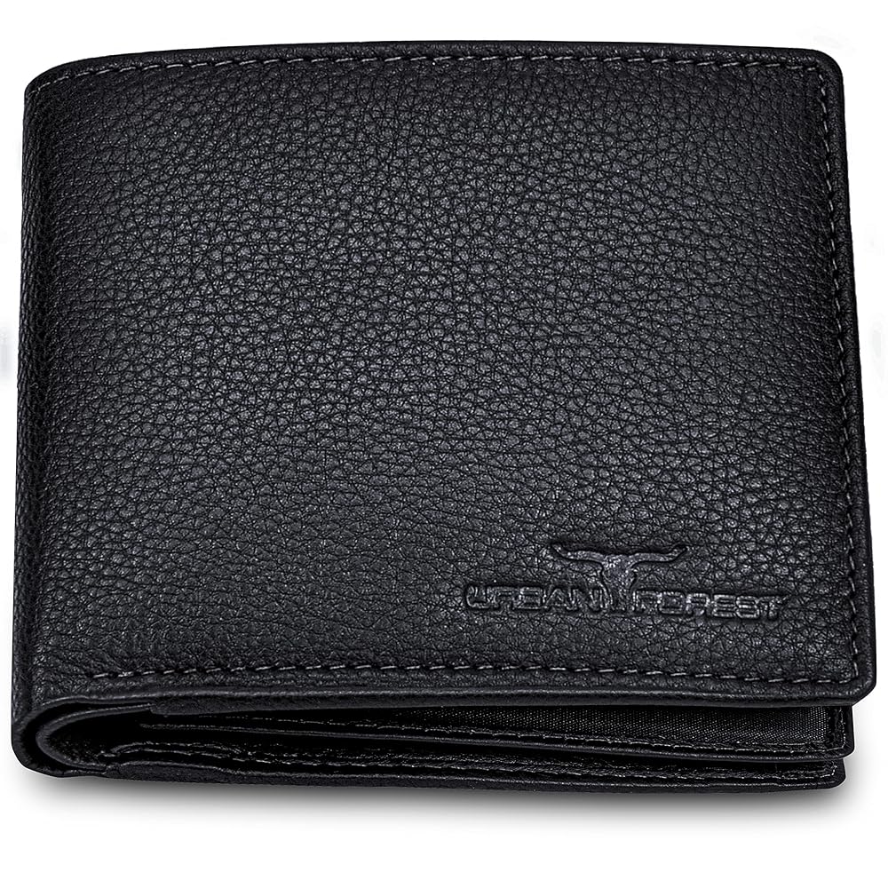 Amazon.com: URBAN FOREST Carl Mens Leather Wallet, Black